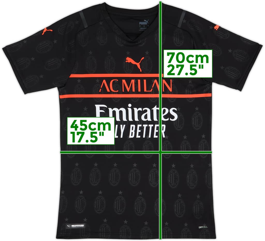 2021-22 AC Milan Third Shirt - 10/10 - (S)