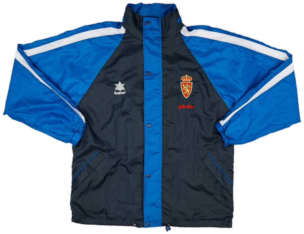 1999-01 Real Zaragoza Luanvi Hooded Bench Coat - 9/10 - (L)