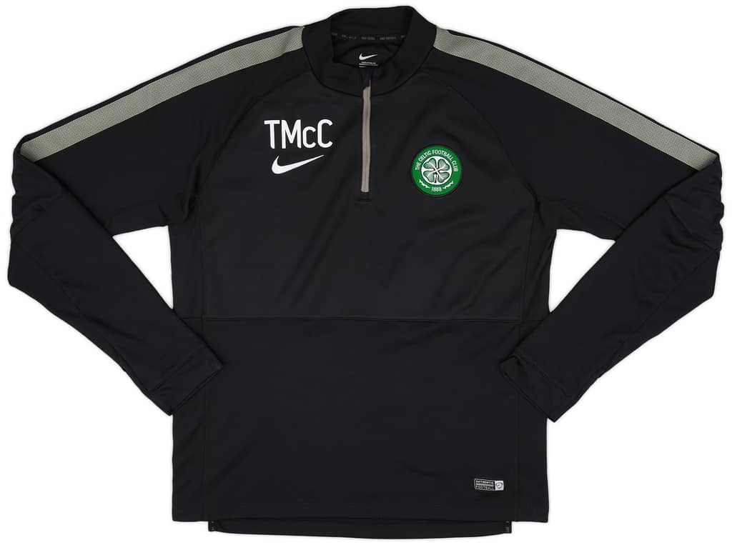 2014-15 Celtic Staff Issue Nike 1/4 Zip Training Top - 9/10 - (L)