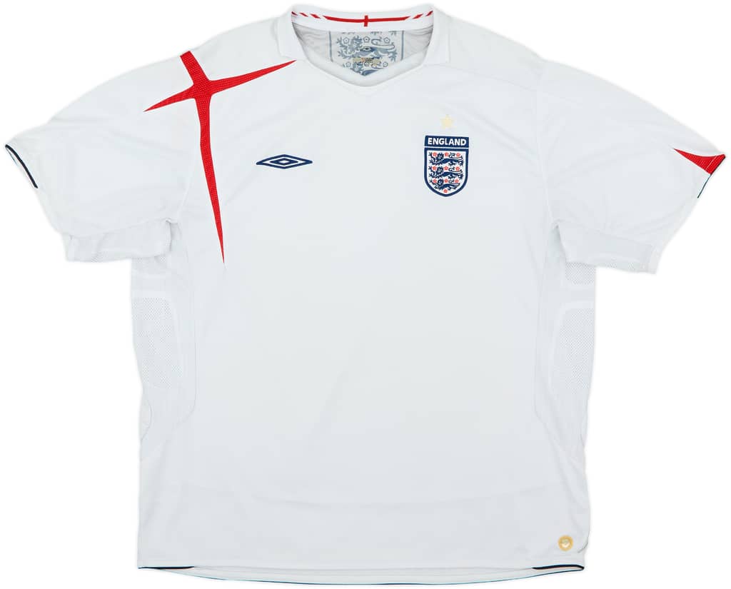 2005-07 England Home Shirt - 5/10 - (XXL)