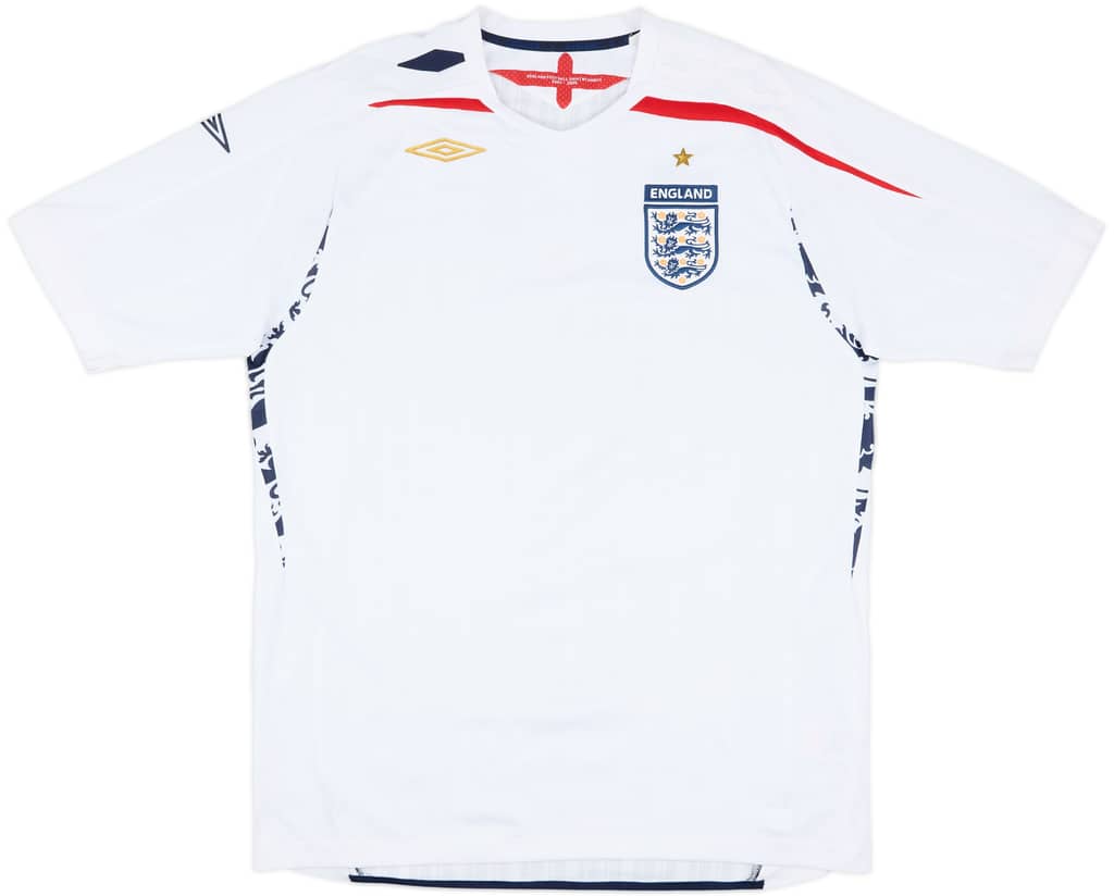 2007-09 England Home Shirt - 5/10 - (XL)