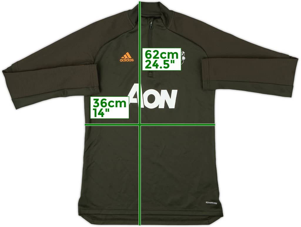 2020-21 Manchester United adidas 1/4 Zip Drill Top - 9/10 - (Women's XS)