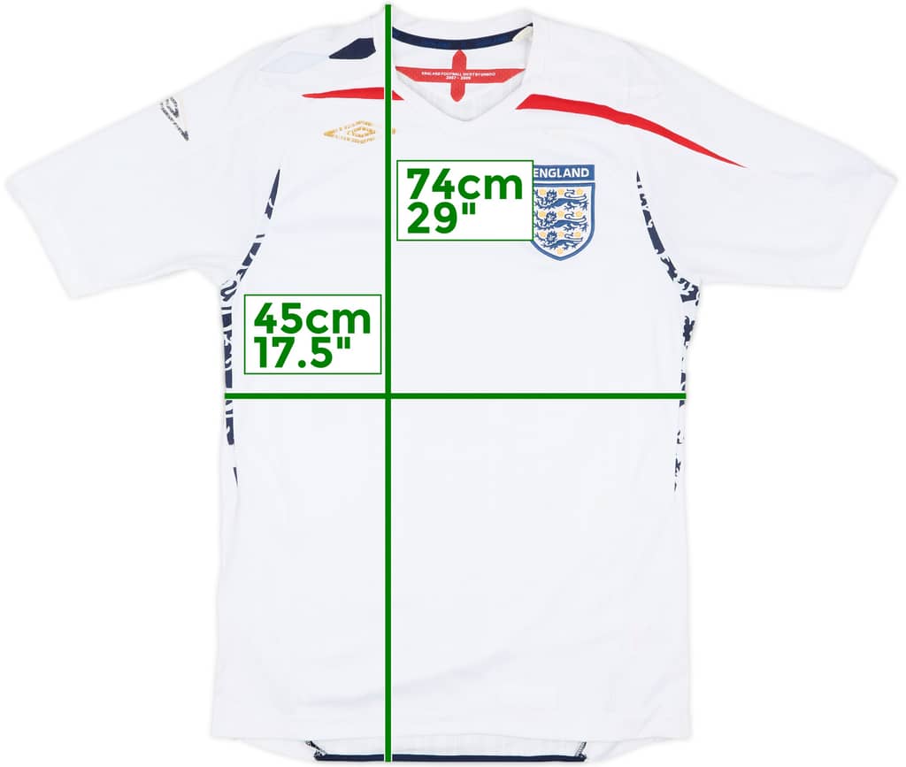 2007-09 England Home Shirt - 4/10 - (S)