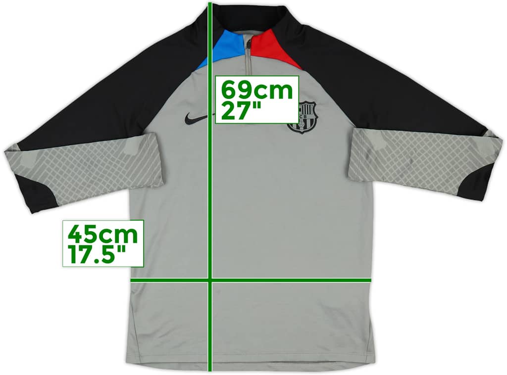 2022-23 Barcelona Nike 1/4 Zip Drill Top - 7/10 - (XL.Boys)