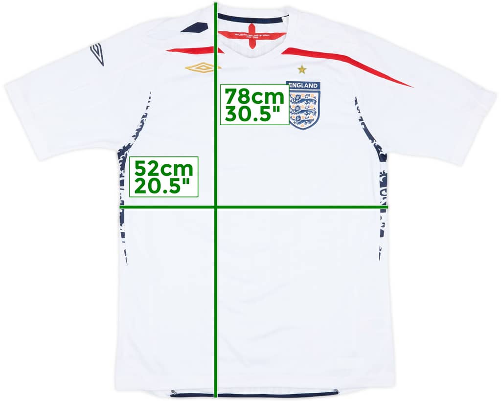 2007-09 England Home Shirt - 5/10 - (L)