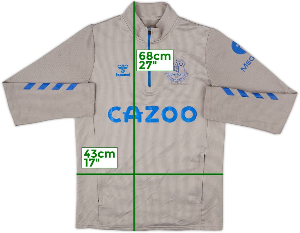 2021-22 Everton Hummel 1/4 Zip Drill Top - 8/10 - (S)