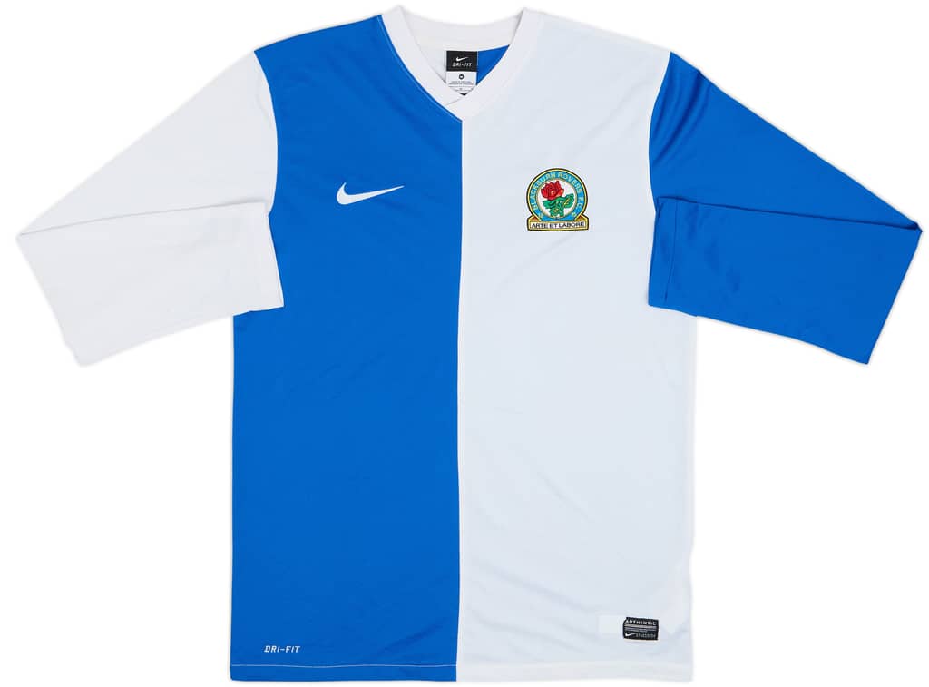 2013-14 Blackburn Home L/S Shirt - 8/10 - (M)