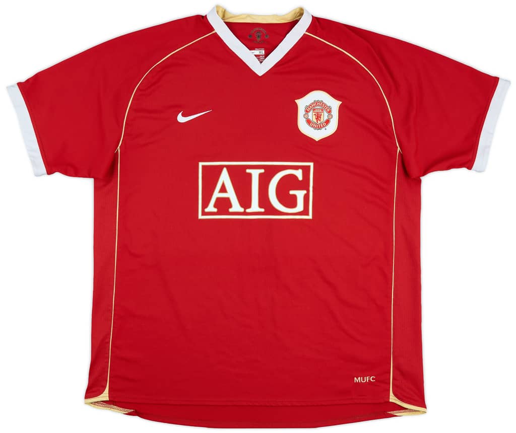 2006-07 Manchester United Home Shirt Evra #3 - 8/10 - (XL)
