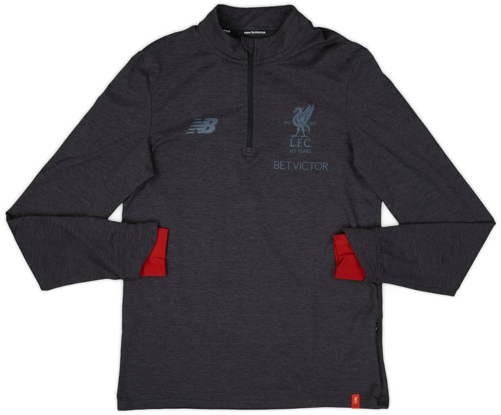 2017-18 Liverpool New Balance 1/4 Zip Training Top - 9/10 - (M)