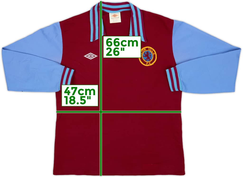 1976-81 Aston Villa Home L/S Shirt - 6/10 - (M)