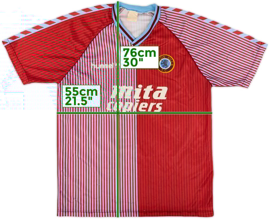 1987-89 Aston Villa Home Shirt - 7/10 - (XL)