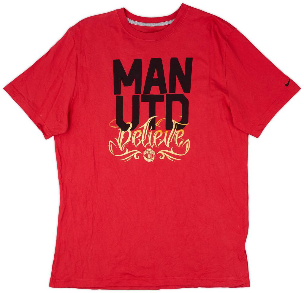 2011-12 Manchester United Nike Cotton Tee - 10/10 - (XL)