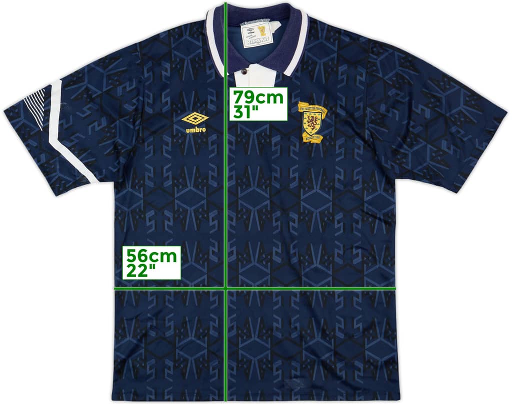 1991-94 Scotland Home Shirt - 8/10 - (L)