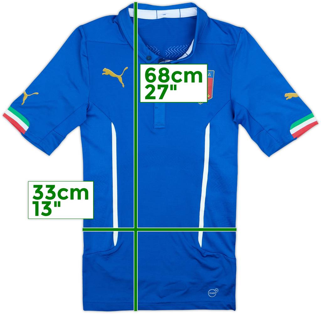 2014-15 Italy Authentic Home Shirt - 8/10 - (S)