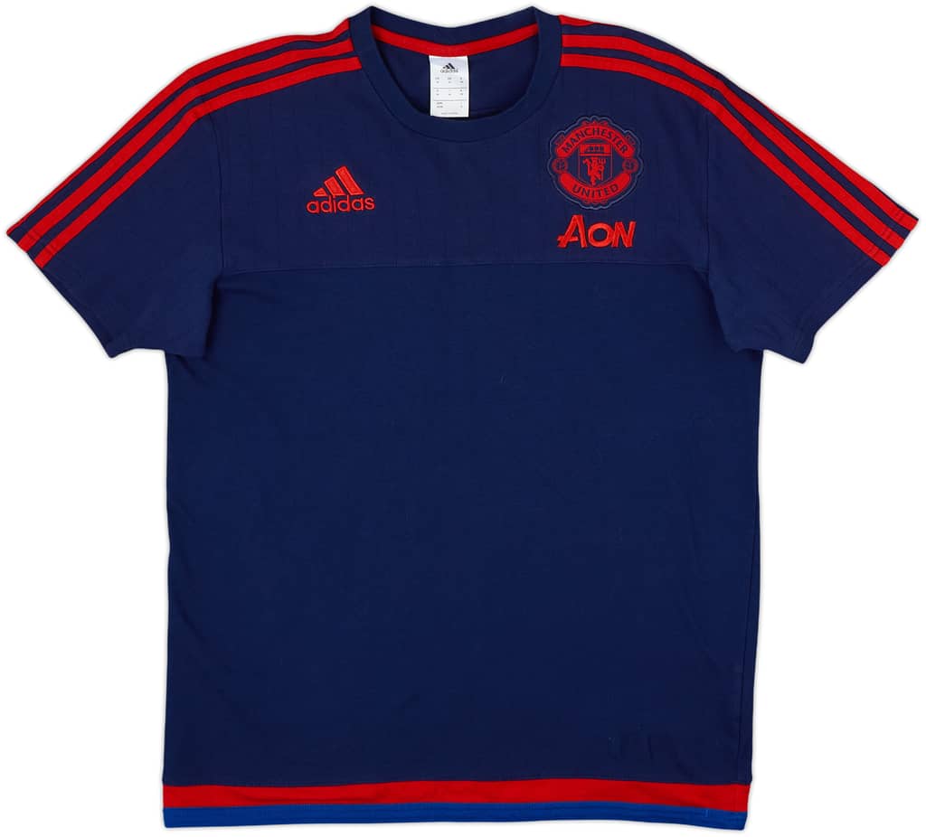 2015-16 Manchester United adidas Cotton Tee - 9/10 - (M)