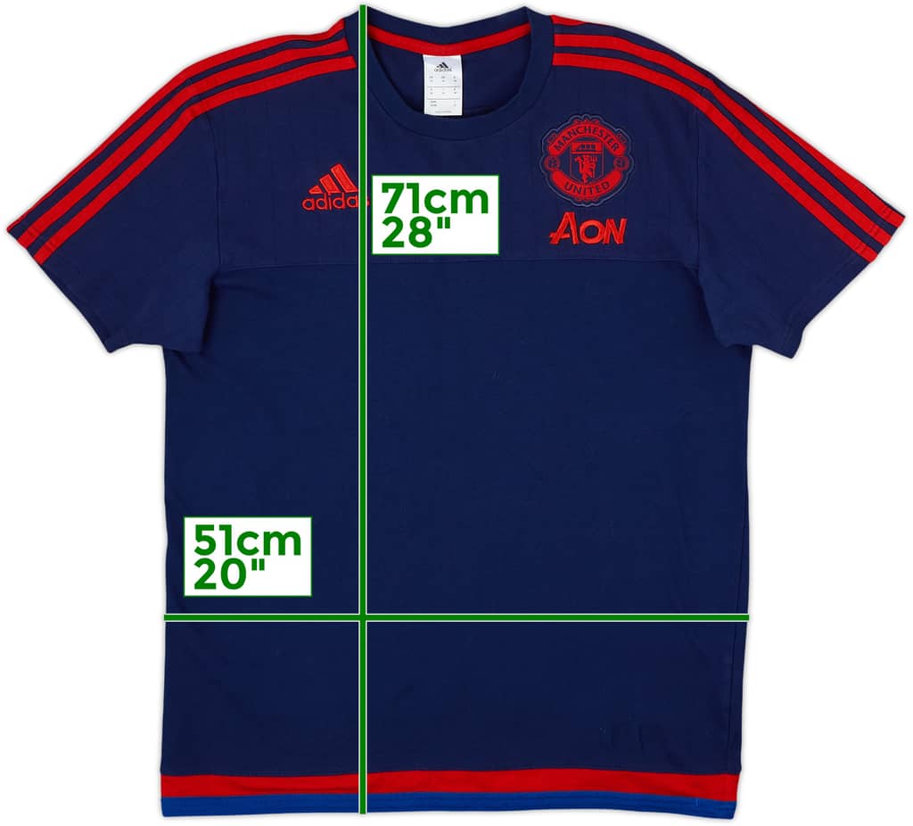2015-16 Manchester United adidas Cotton Tee - 9/10 - (M)