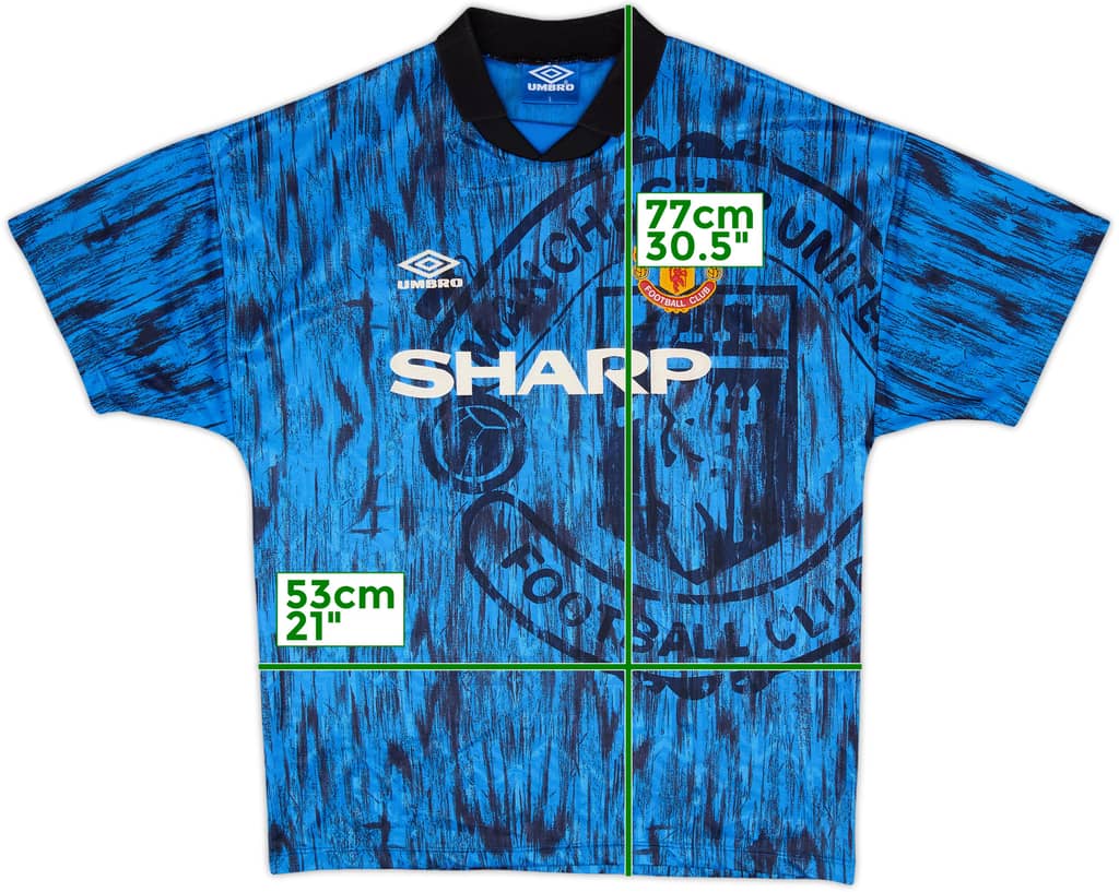 1992-93 Manchester United Away Shirt - 8/10 - (L)