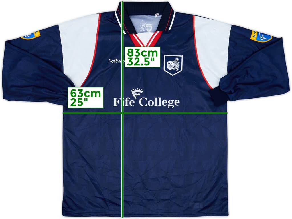 1997-98 Raith Rovers Home L/S Shirt - 9/10 - (XL/XXL)