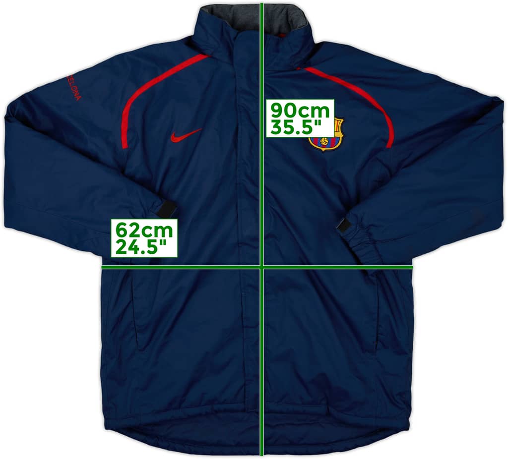 2006-07 Barcelona Nike Padded Bench Coat - 8/10 - (L)