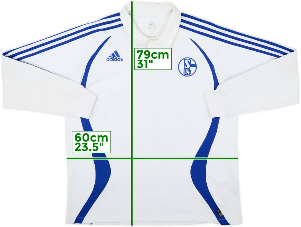 Camiseta polo de manga larga del Schalke 2006-07 - 7/10 - (XL)