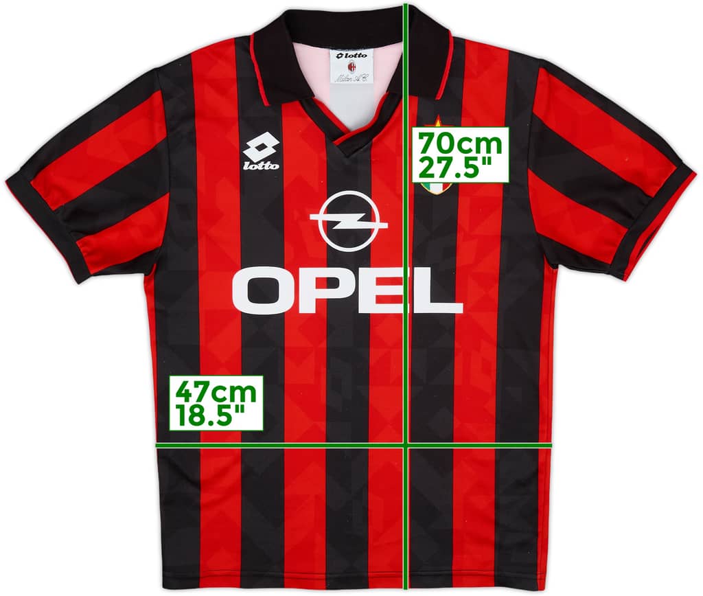1994-95 AC Milan Home Shirt - 8/10 - (M)