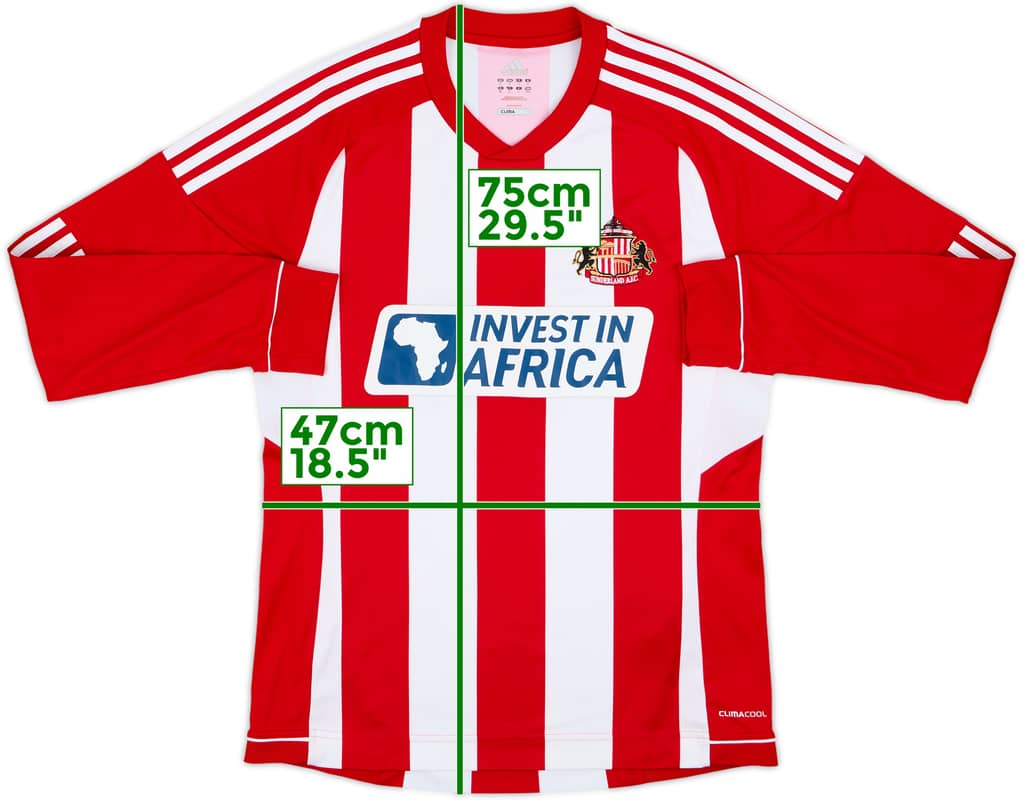 2012-13 Sunderland Home L/S Shirt - 8/10 - (M)