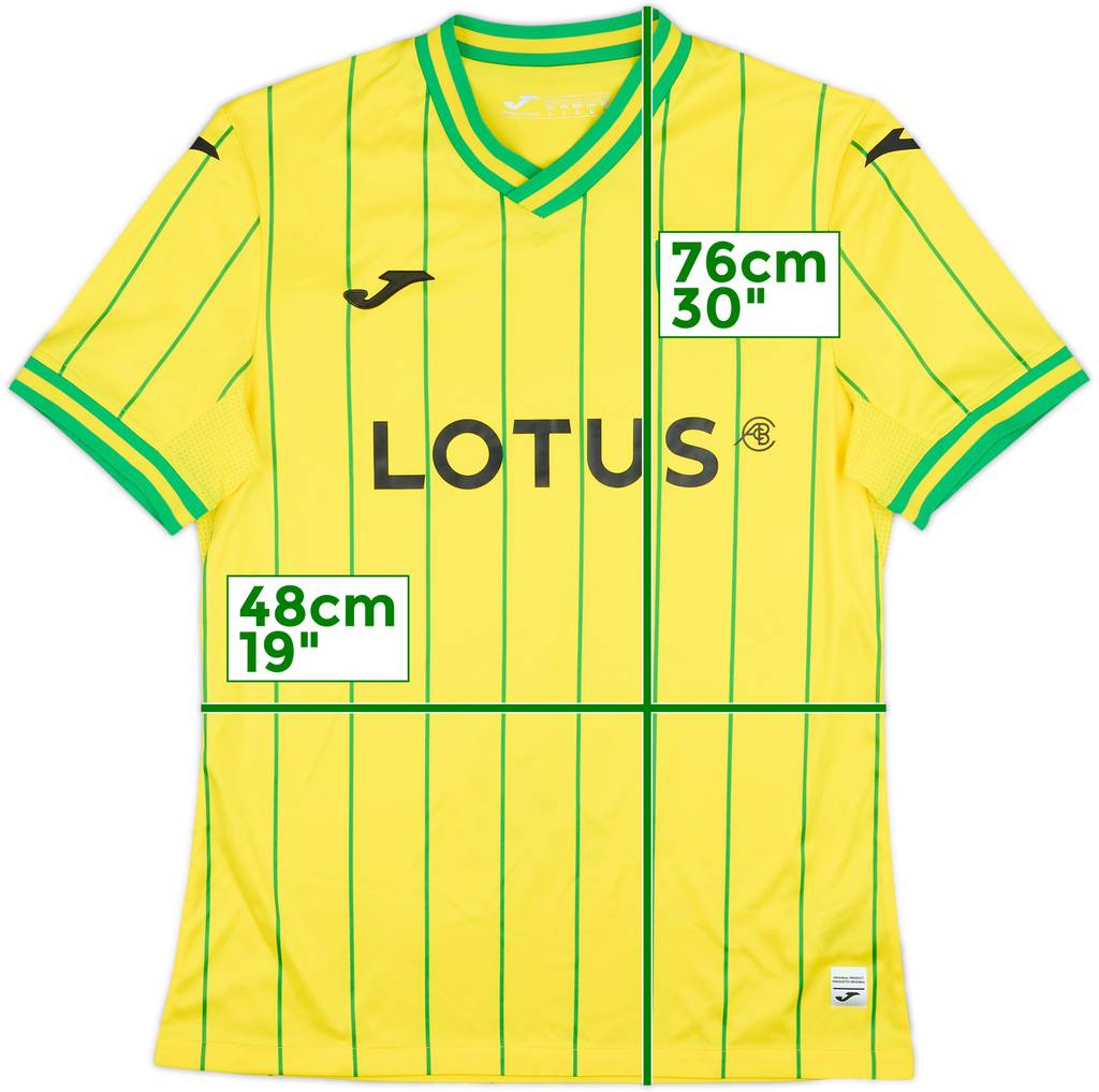 2022-23 Norwich Home Shirt - 8/10 - (L)