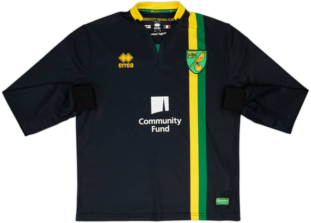 2016-17 Norwich Away L/S Shirt - 7/10 - (S)