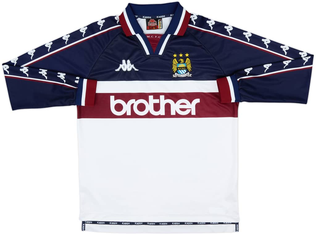 1997-98 Manchester City Away L/S Shirt - 8/10 - (M)