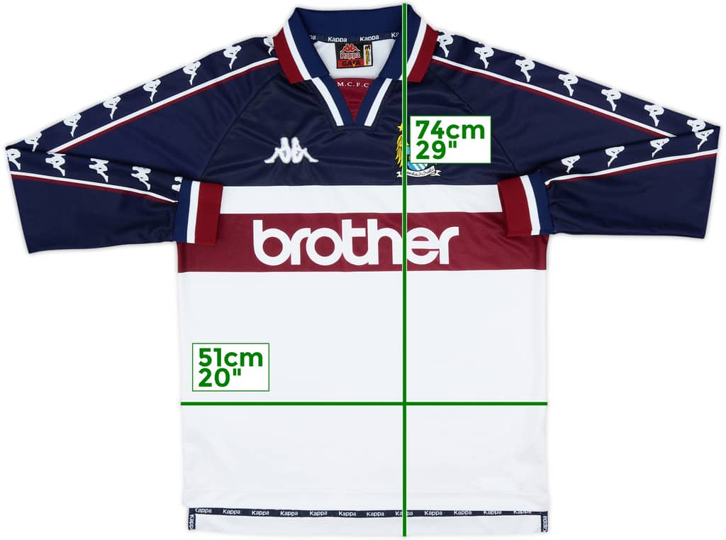 1997-98 Manchester City Away L/S Shirt - 8/10 - (M)
