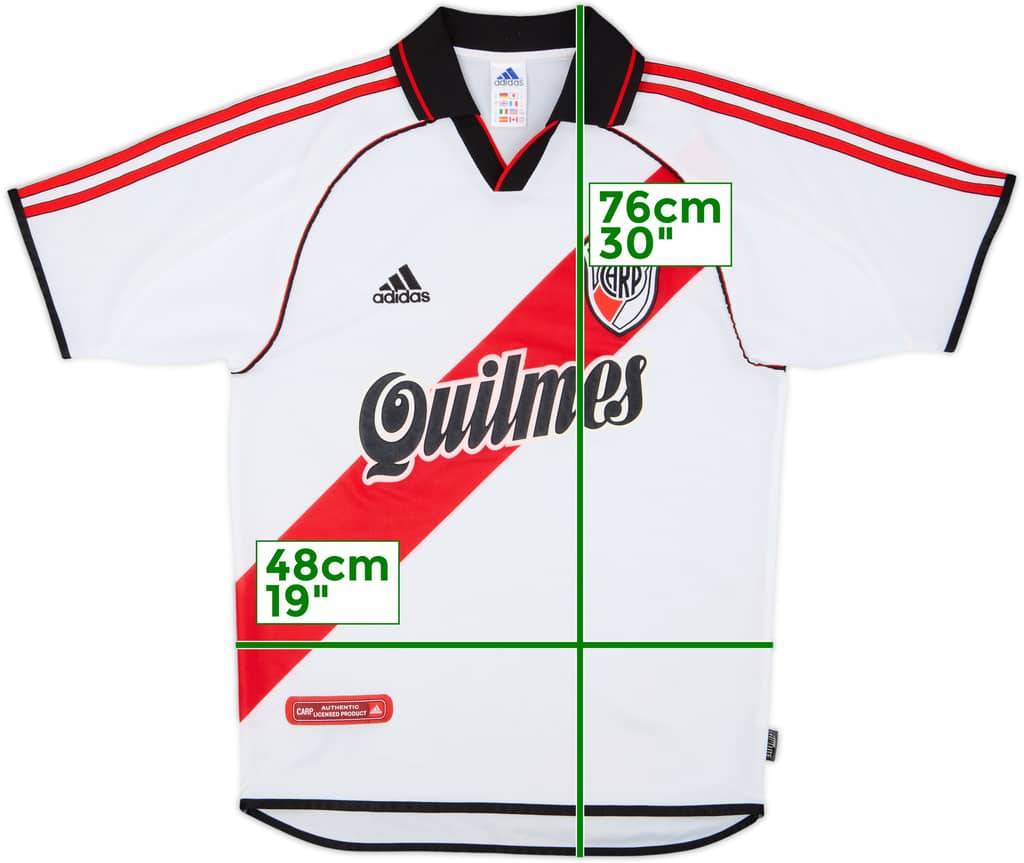 2000-02 River Plate Home Shirt - 10/10 - (S)