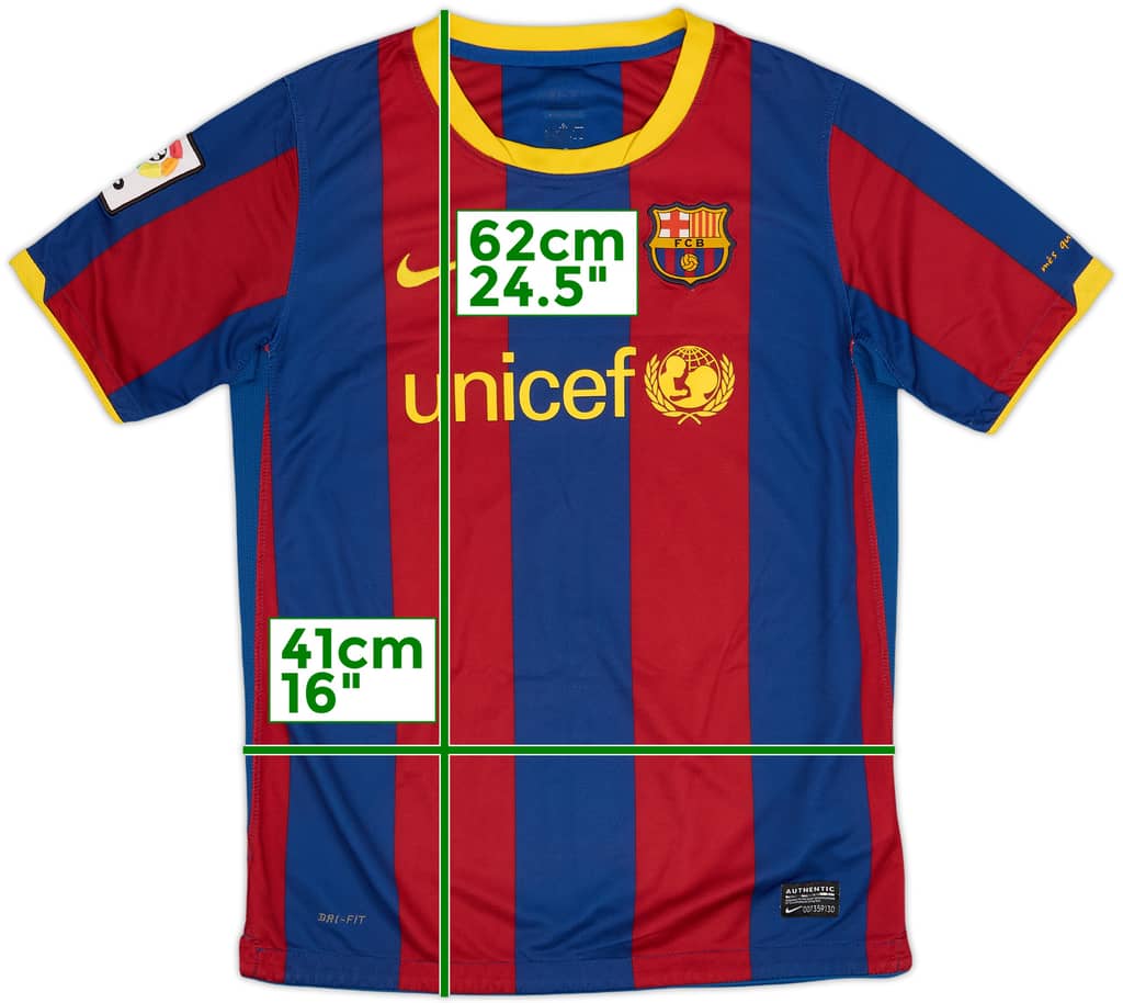2010-11 Barcelona Home Shirt - 8/10 - (L.Boys)