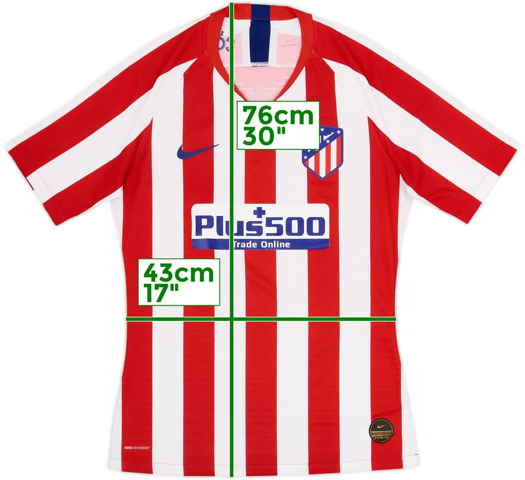 2019-20 Atletico Madrid Authentic Home Shirt - 8/10 - (M)