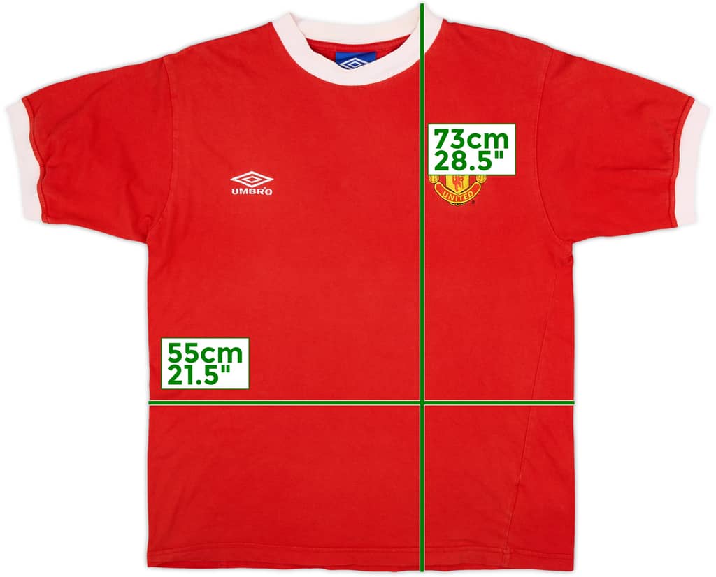 1998-99 Manchester United Umbro Cotton Tee - 8/10 - (M)