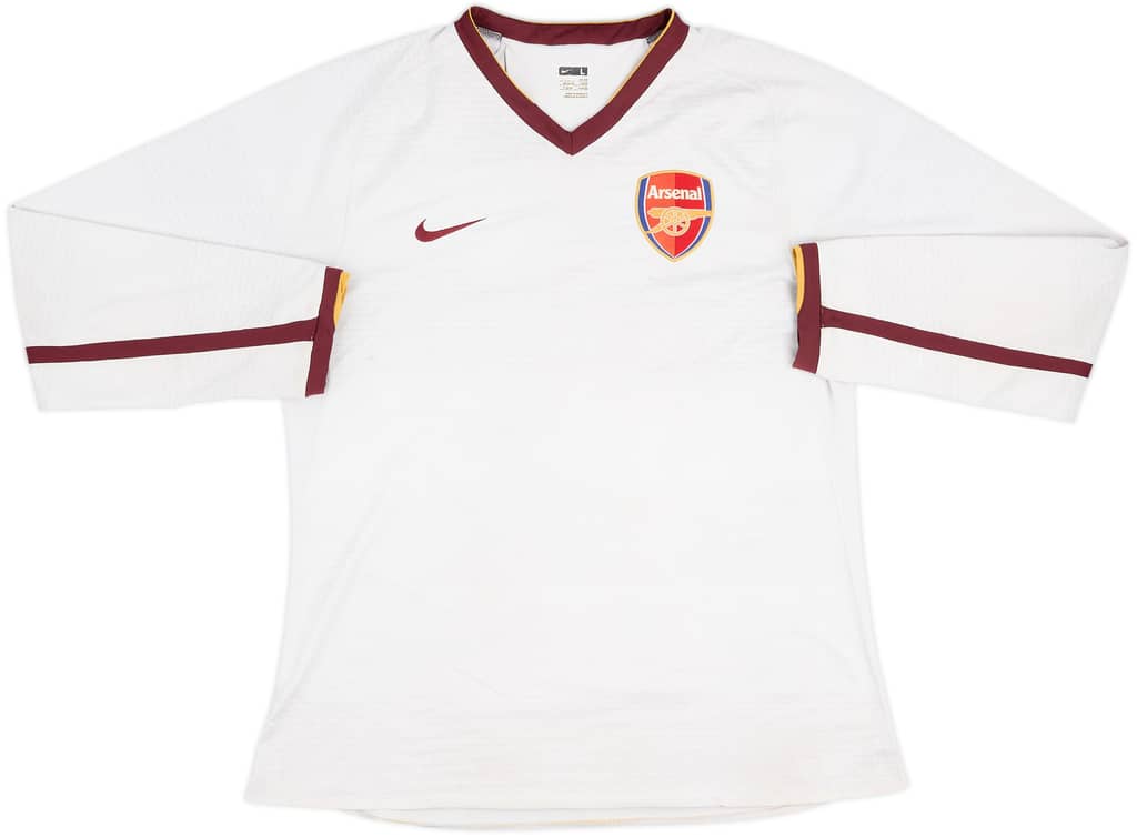 2007-08 Arsenal Player Issue Away L/S Shirt - 4/10 - (L)