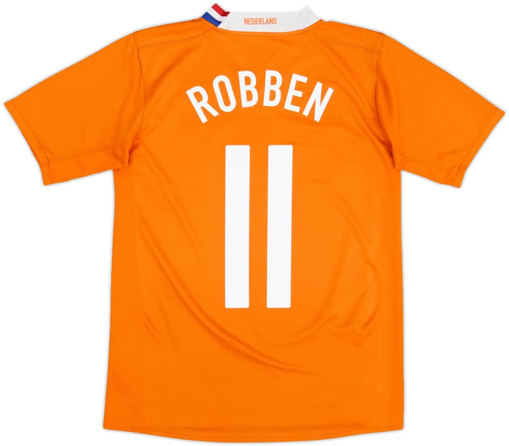 2008-10 Netherlands Home Shirt Robben #11 - 7/10 - (XL.Boys)