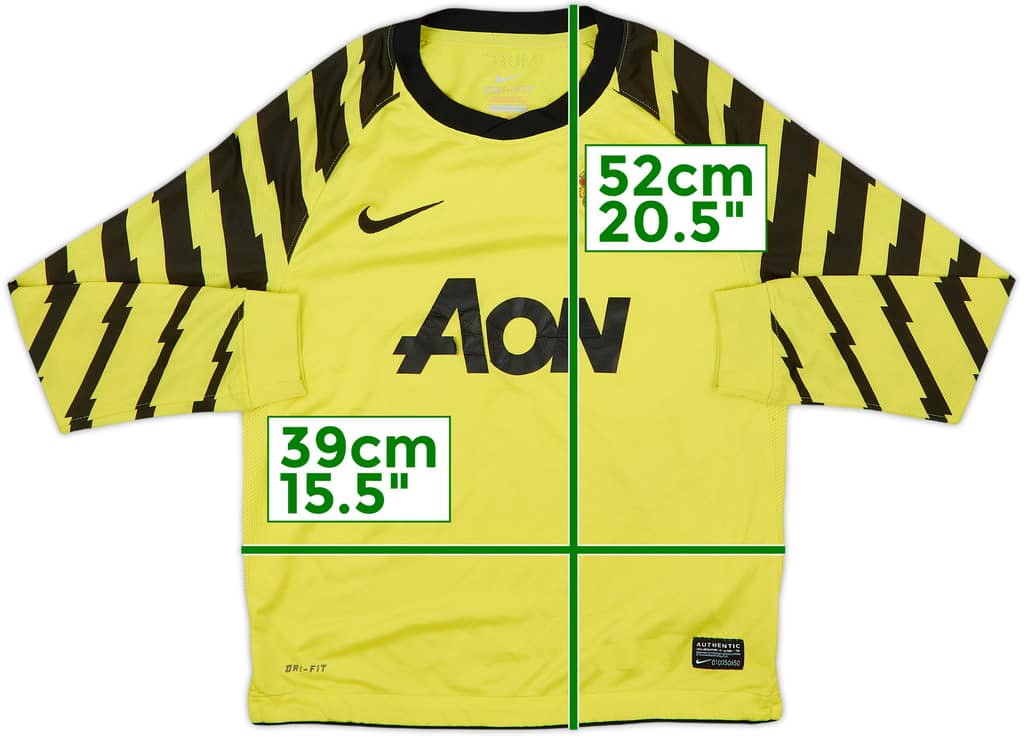 2010-11 Manchester United Yellow GK Shirt - 5/10 - (S.Boys)
