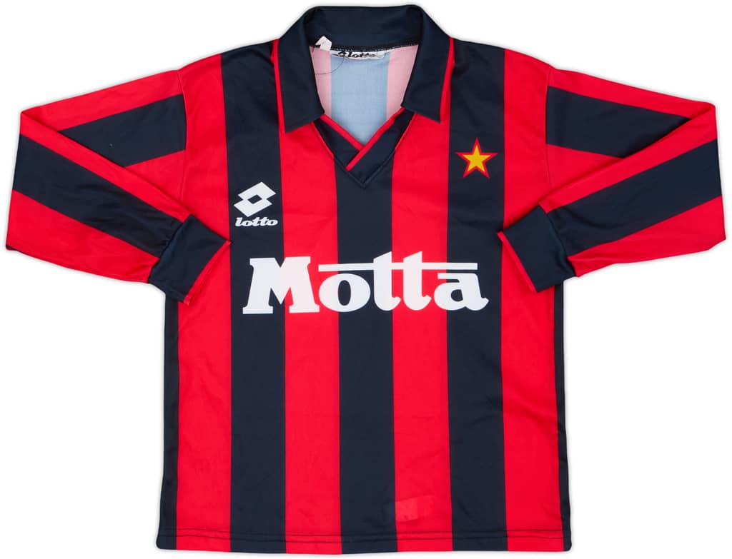 1993-94 AC Milan Home L/S Shirt - 9/10 - (S.Boys)