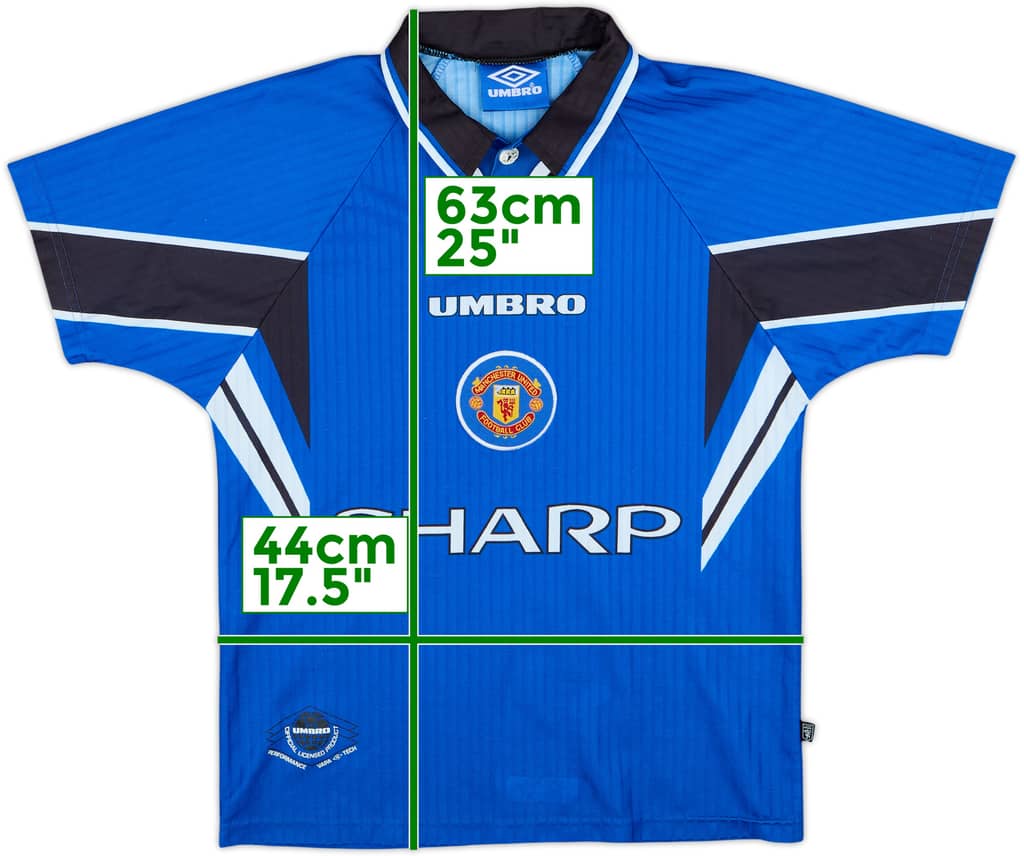 1996-98 Manchester United Third Shirt - 8/10 - (L.Boys)