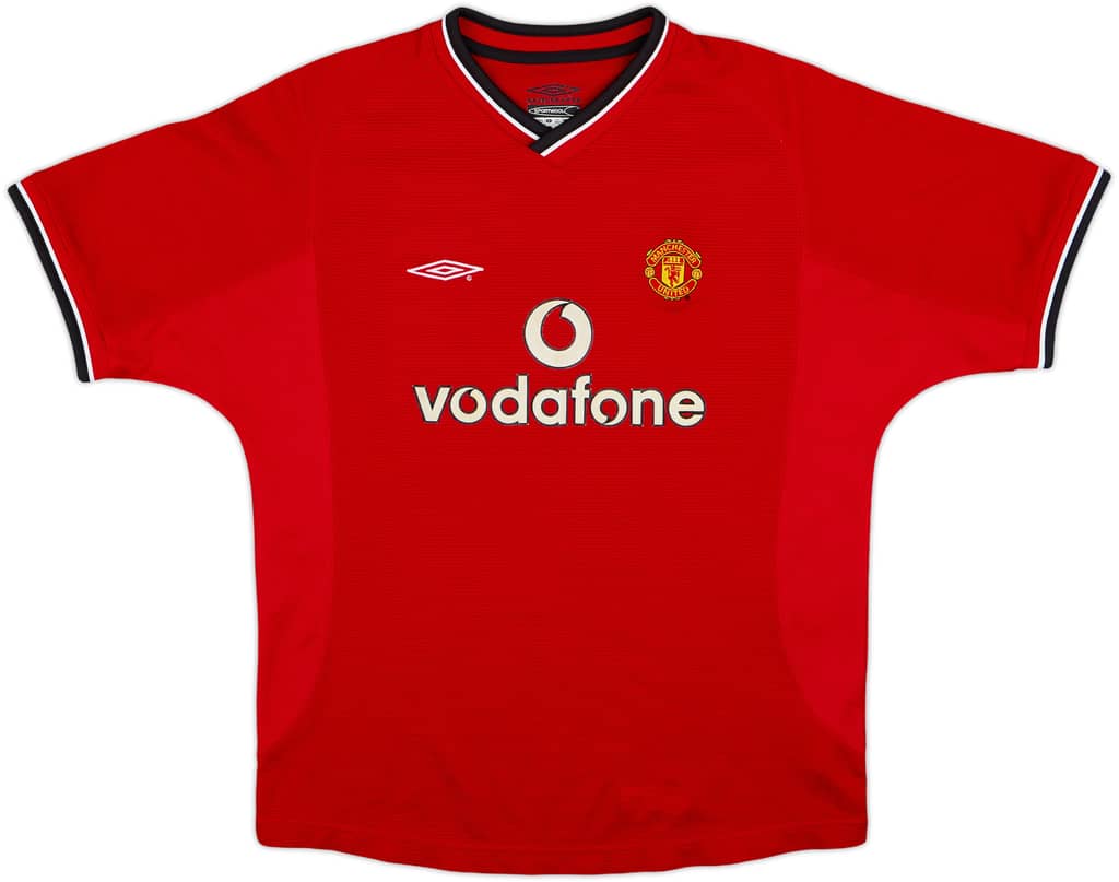 2000-02 Manchester United Home Shirt - 8/10 - (L.Boys)