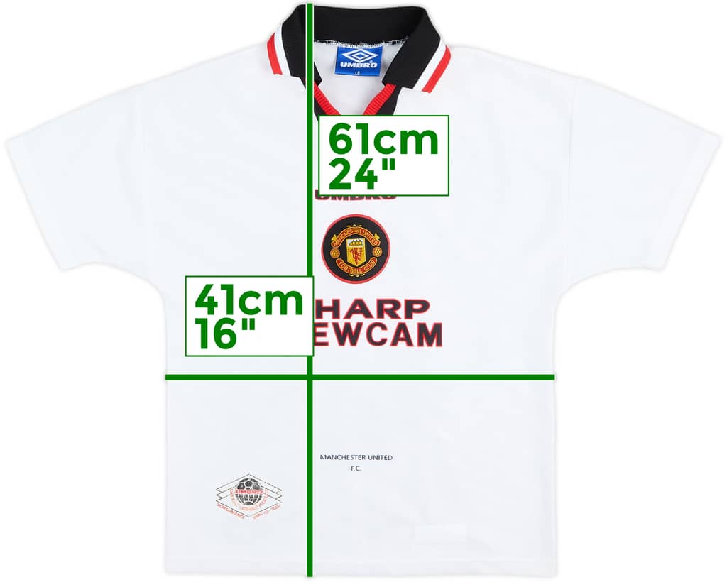 1996-97 Manchester United Away Shirt - 8/10 - (L.Boys)