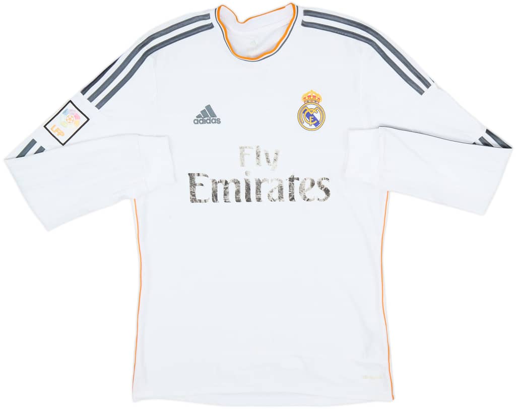 2013-14 Real Madrid Home L/S Shirt - 4/10 - (M)
