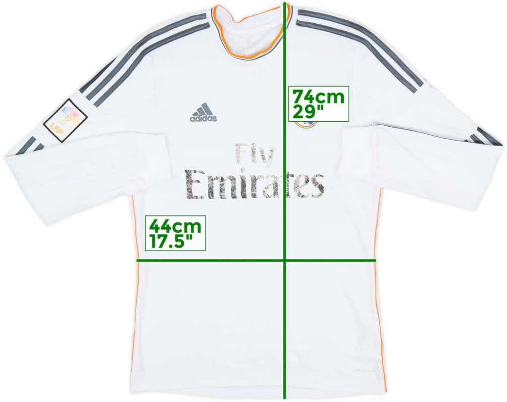 2013-14 Real Madrid Home L/S Shirt - 4/10 - (M)