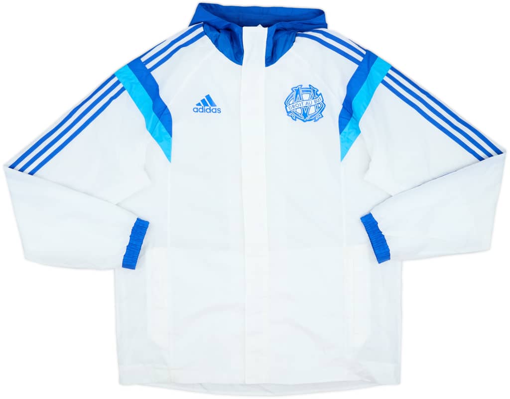 2014-15 Olympique Marseille adidas Hooded Rain Jacket - 8/10 - (L)