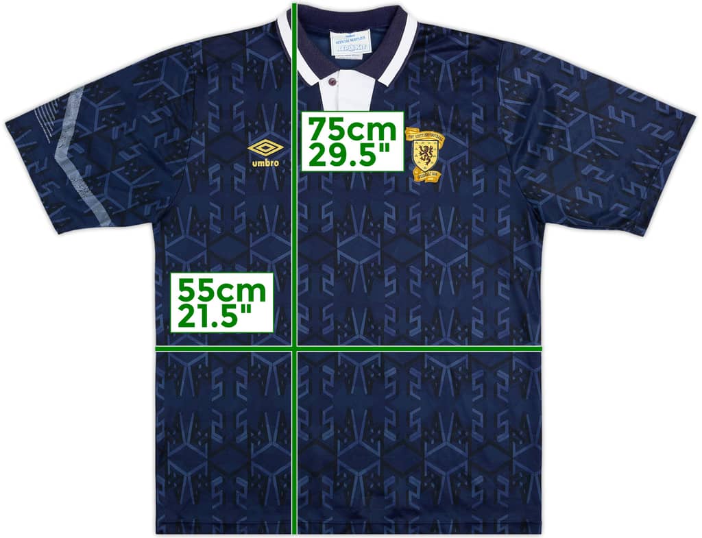 1991-94 Scotland Home Shirt - 8/10 - (L)