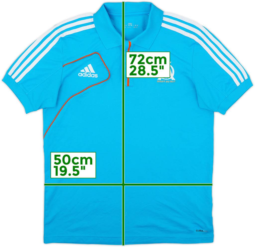 2012-13 Olympique Marseille adidas Polo Shirt - 8/10 - (M/L)