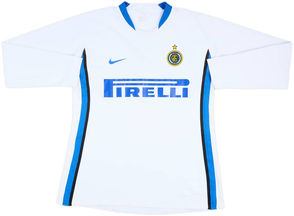 2006-07 Inter Milan Player Issue Away L/S Shirt - 4/10 - (L)