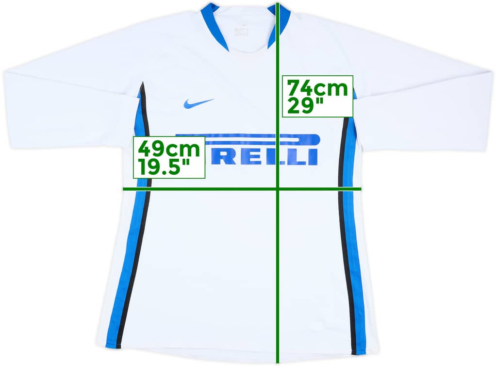 2006-07 Inter Milan Player Issue Away L/S Shirt - 4/10 - (L)