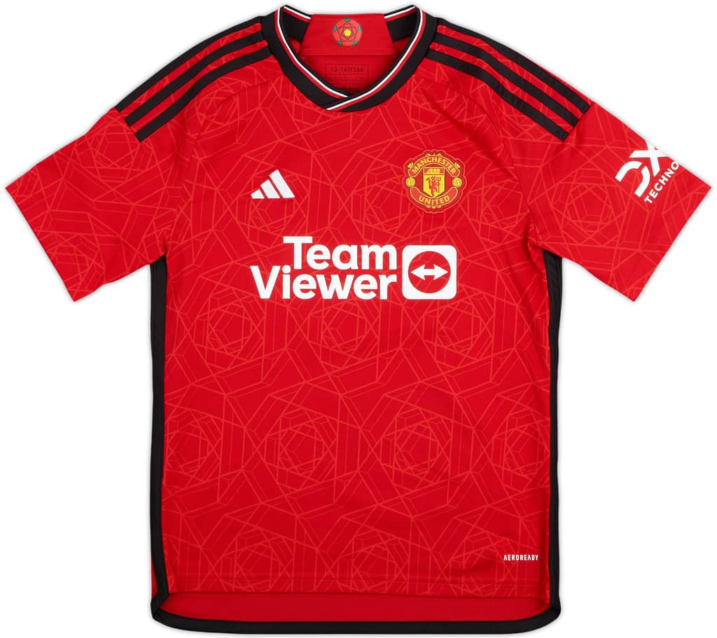2023-24 Manchester United Home Shirt - 9/10 - (L.Boys)