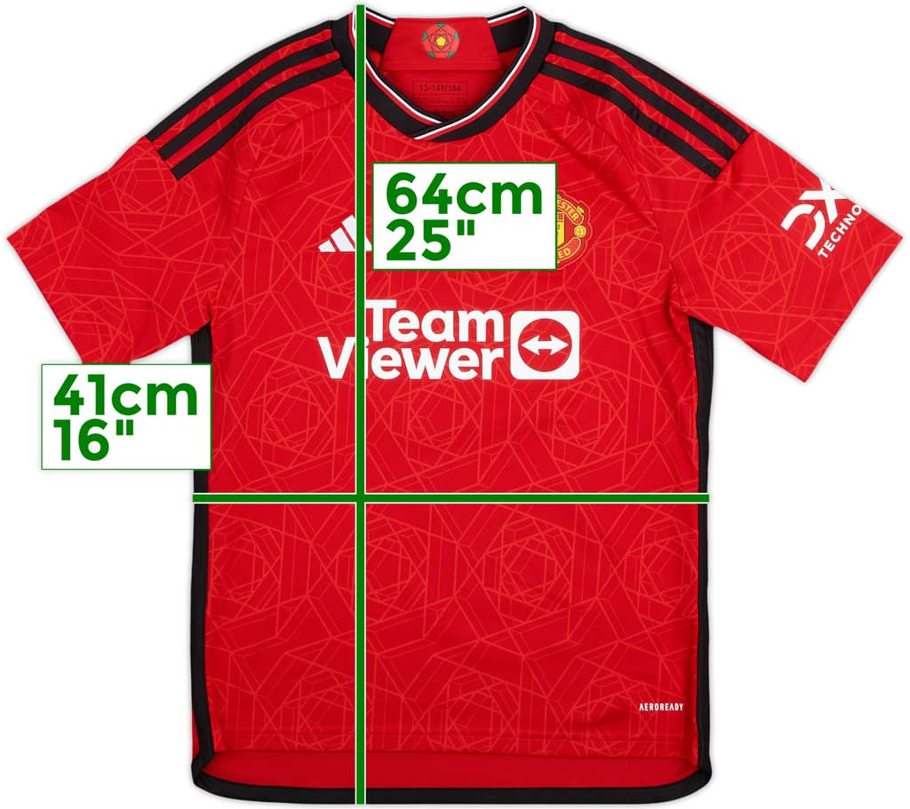 2023-24 Manchester United Home Shirt - 9/10 - (L.Boys)